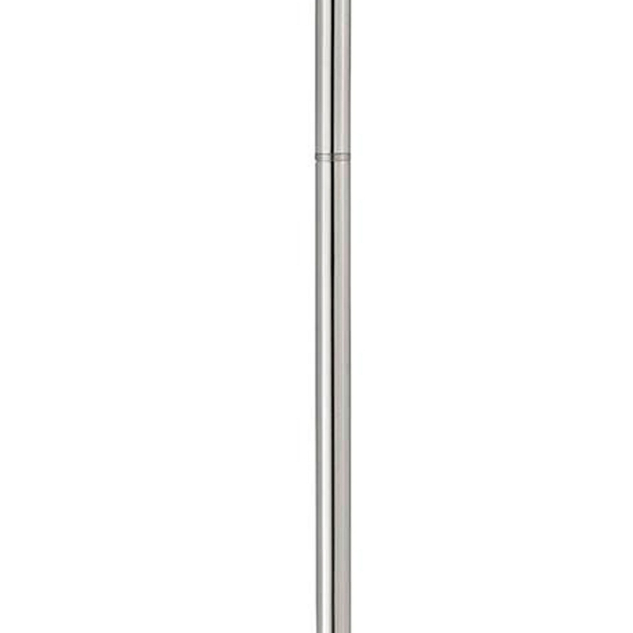 Metal Round 3 Way Floor Lamp With Spider Type Shade, Silver- Saltoro Sherpi