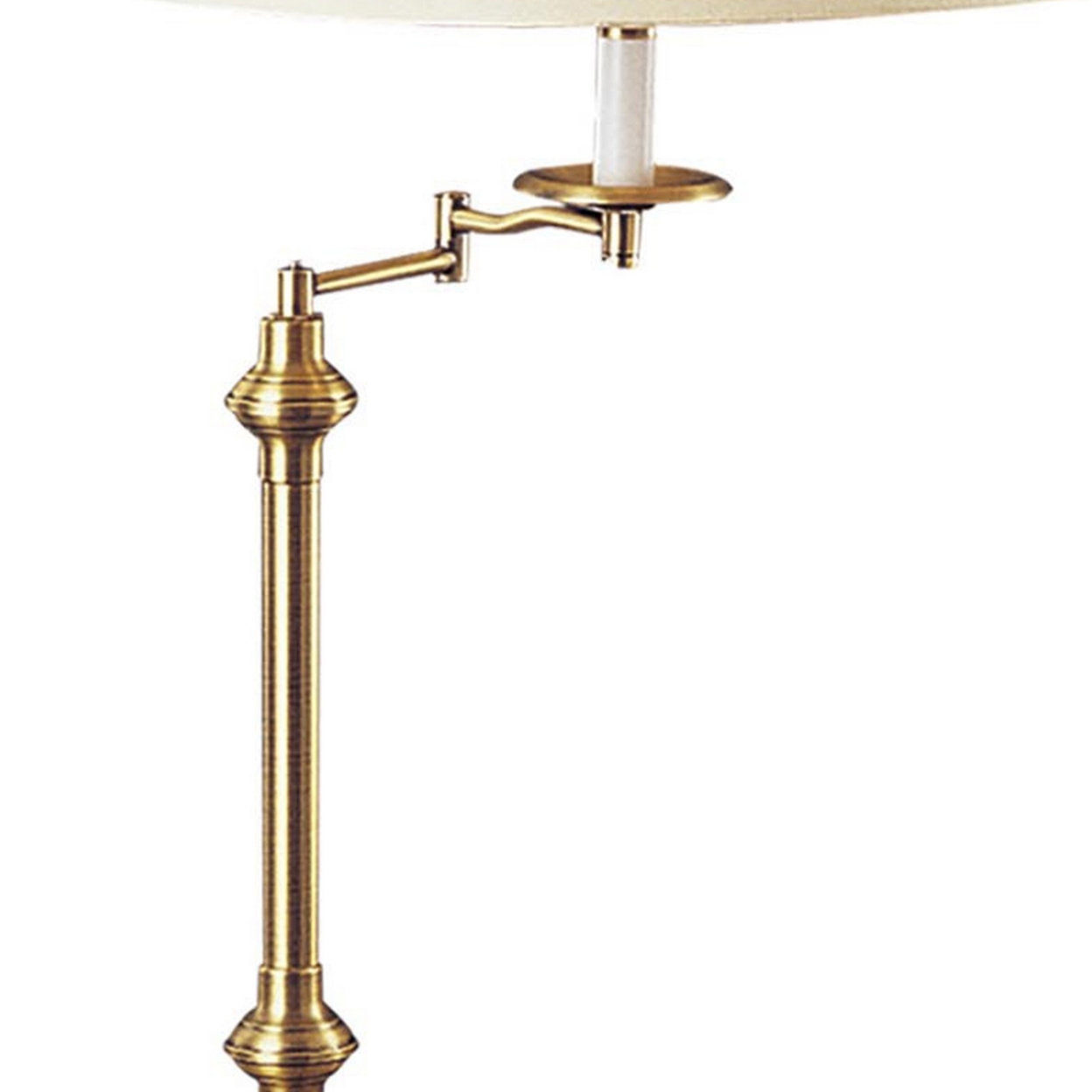 150W Metal Table Lamp With Swing Arm And Fabric Conical Shade,Set Of 4,Gold- Saltoro Sherpi