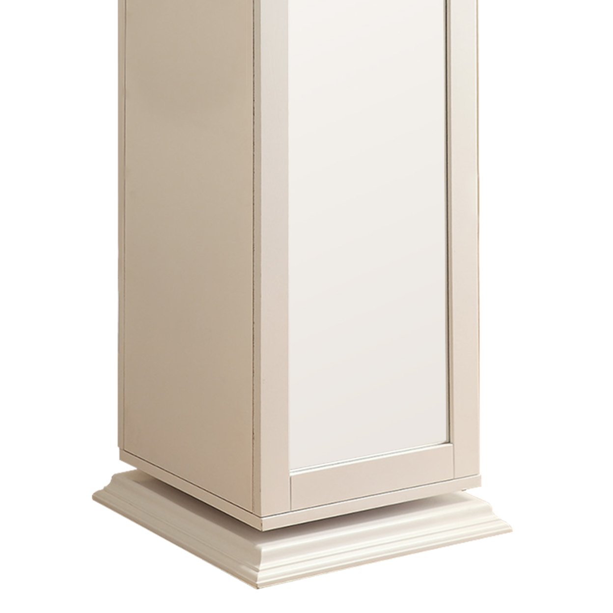 Casual Style Metal Accent Cabinet,White- Saltoro Sherpi