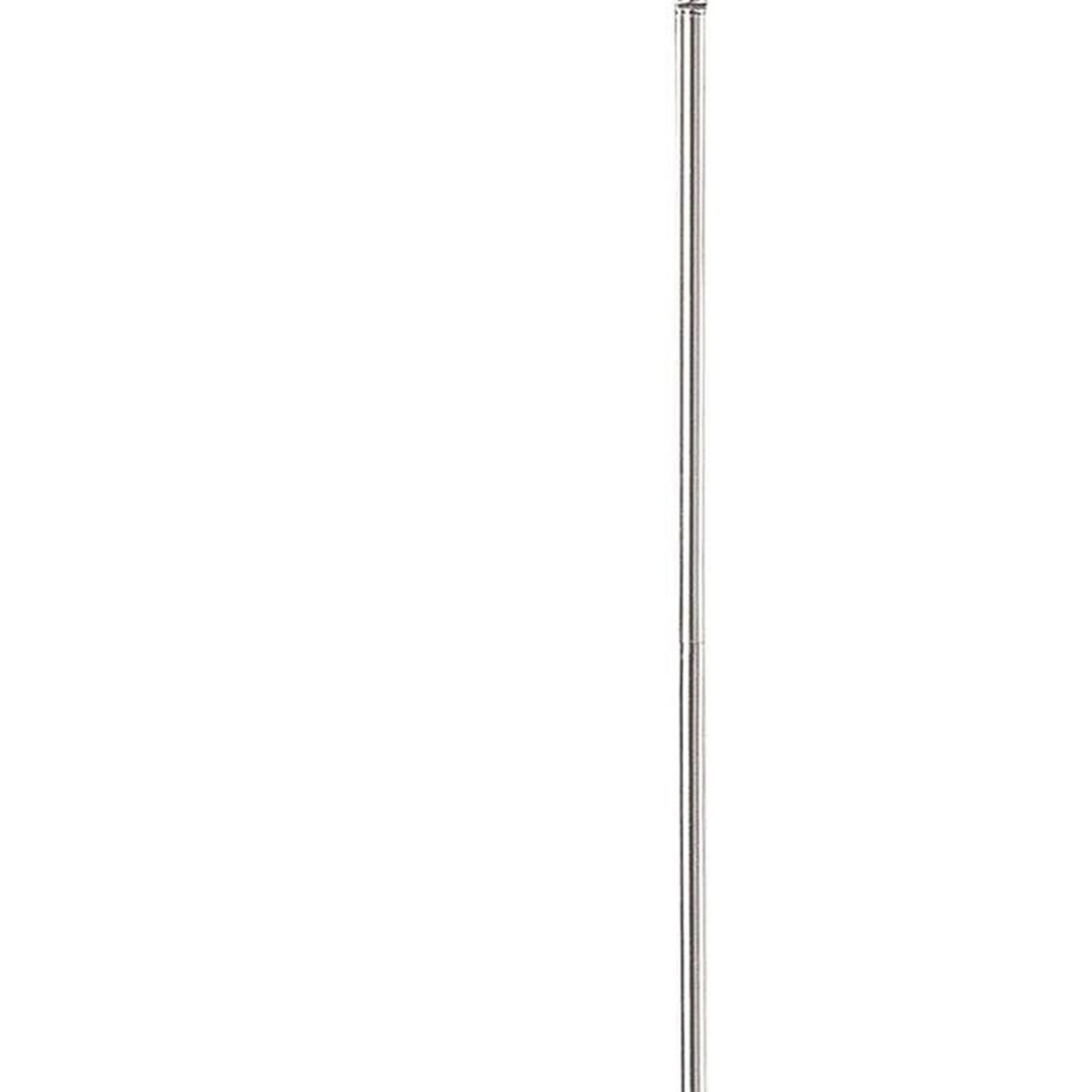 150 Watt Metal Floor Lamp With Swing Arm And Fabric Conical Shade, Silver- Saltoro Sherpi