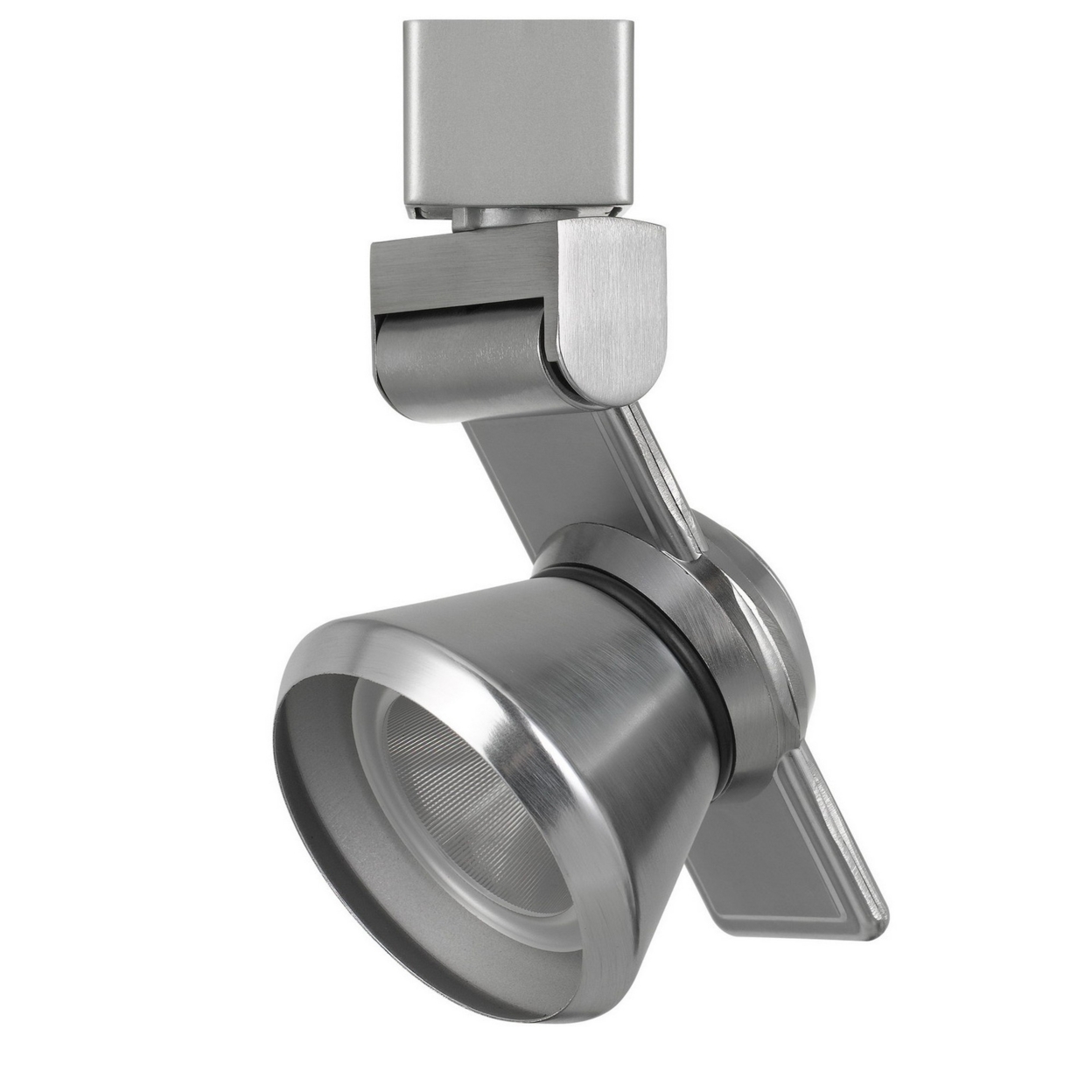12W Integrated Metal And Polycarbonate LED Track Fixture, Silver- Saltoro Sherpi