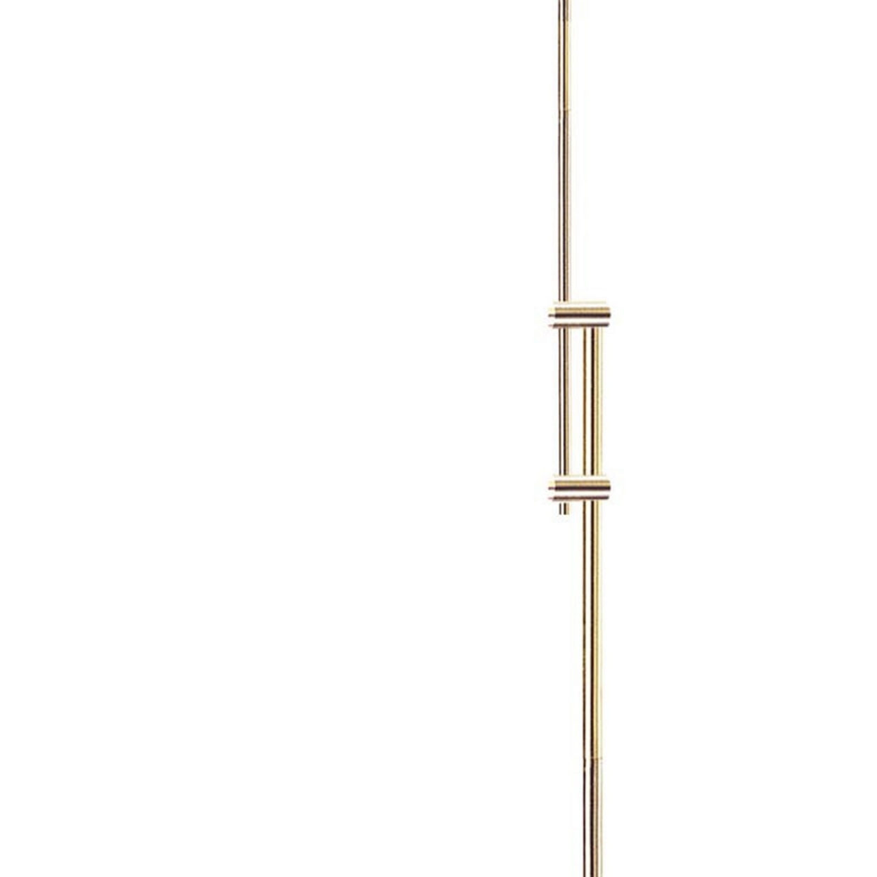 3 Way Metal Floor Lamp With And Adjustable Height Mechanism, Gold- Saltoro Sherpi