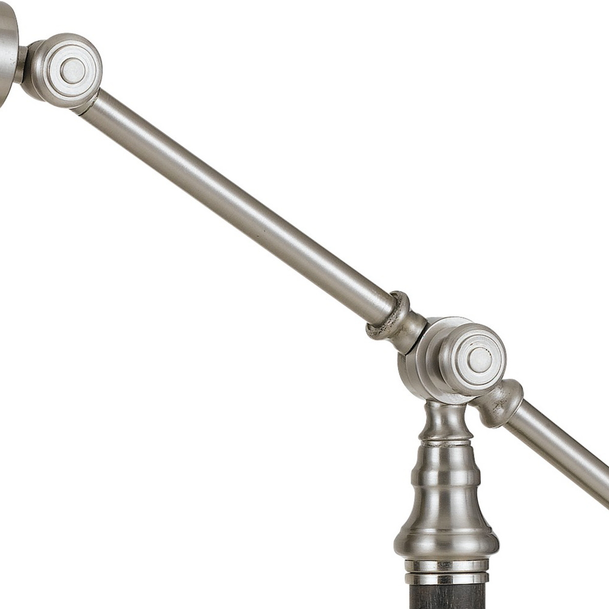 60 Watt Metal Desk Lamp With Adjustable Arm And Head, Silver- Saltoro Sherpi