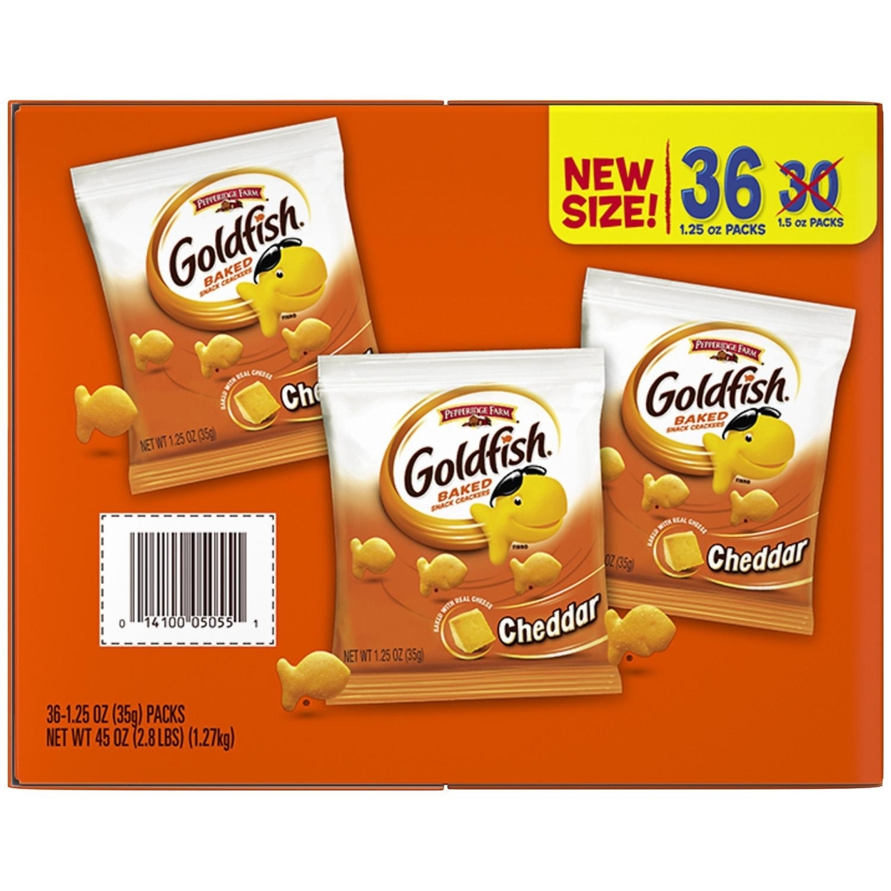 Pepperidge Farm Goldfish Cheddar Crackers, 1.25 Ounce (36 Count)