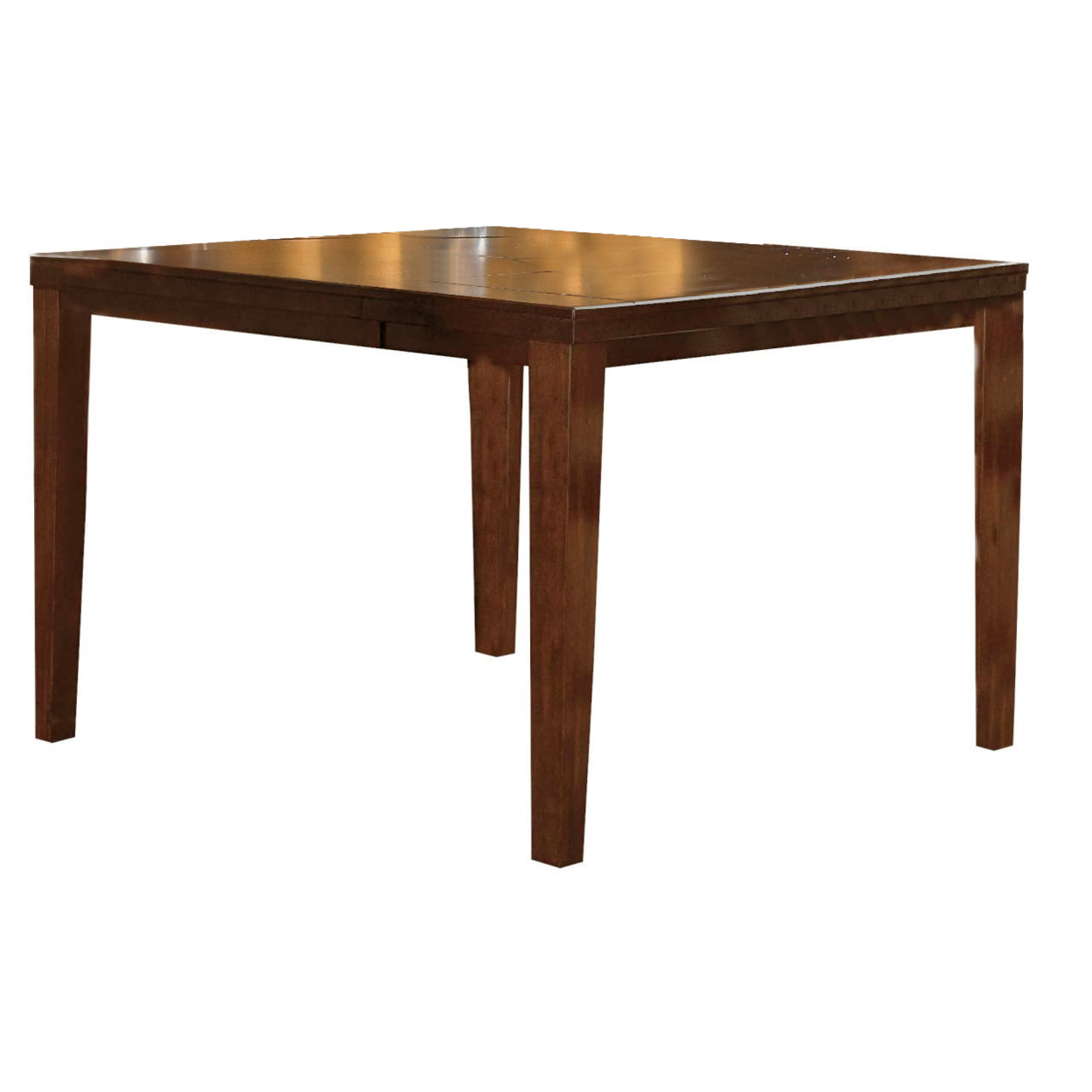 Square Wooden Counter Height Table With Butterfly Extendable Leaf, Brown- Saltoro Sherpi