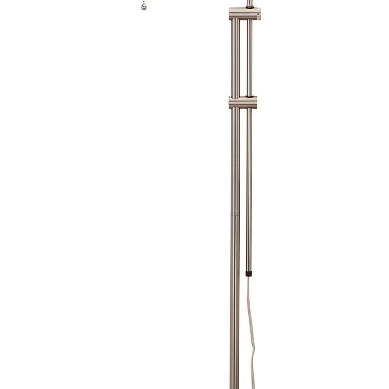 Metal Rectangular Floor Lamp With Adjustable Pole, White- Saltoro Sherpi