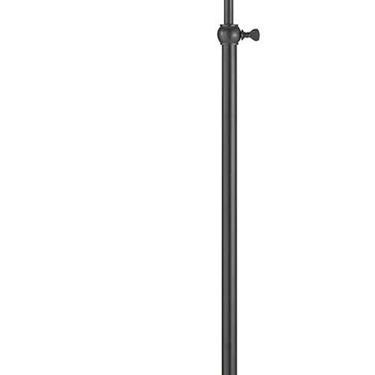Metal Round 62 Floor Lamp With Adjustable Pole, Dark Bronze- Saltoro Sherpi