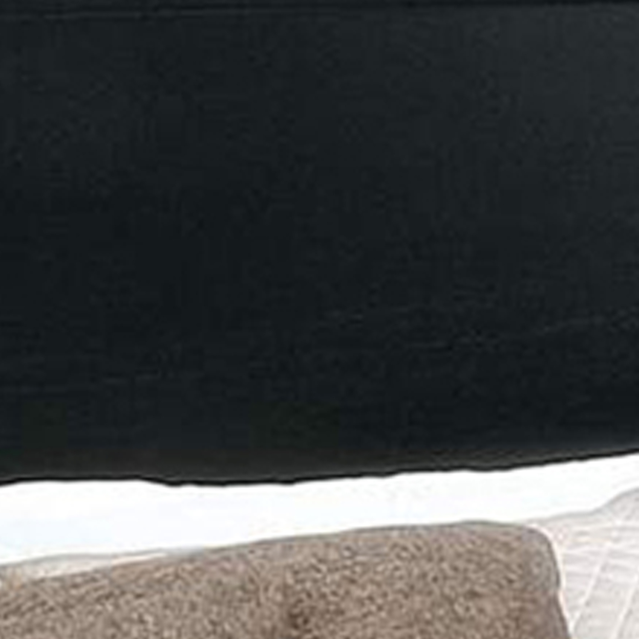 Wooden Eastern King Size Bed With Panel Headboard, Black- Saltoro Sherpi