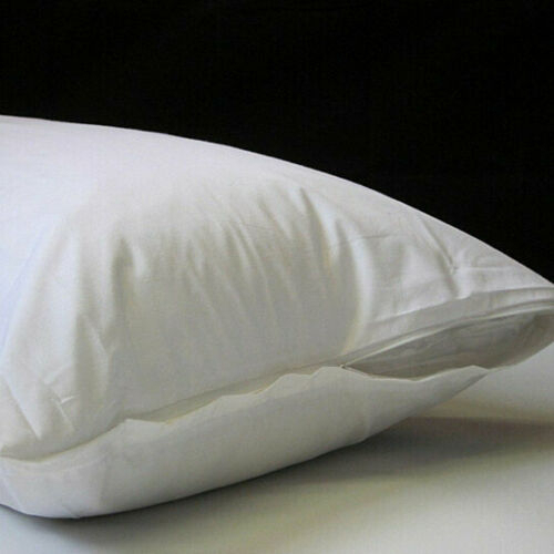 Deluxe Fabric Zippered Waterproof & Bed Bug/Dust Mite Protector Mattress Cover Encasement - 2-Pack Fabric Pillow Covers
