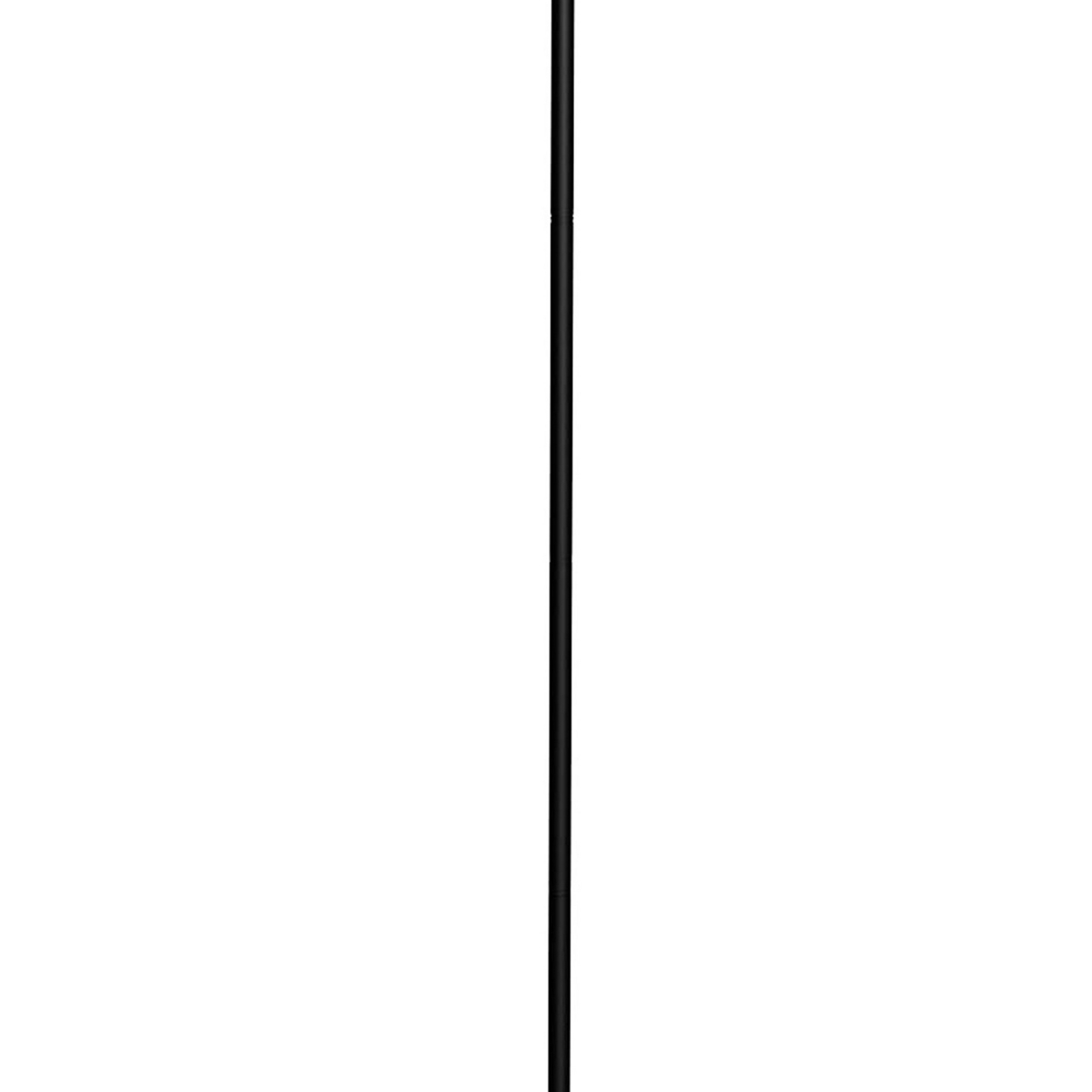 70 Inch Metal 3 Way Torchiere Floor Lamp, Frosted Glass, Black And White- Saltoro Sherpi