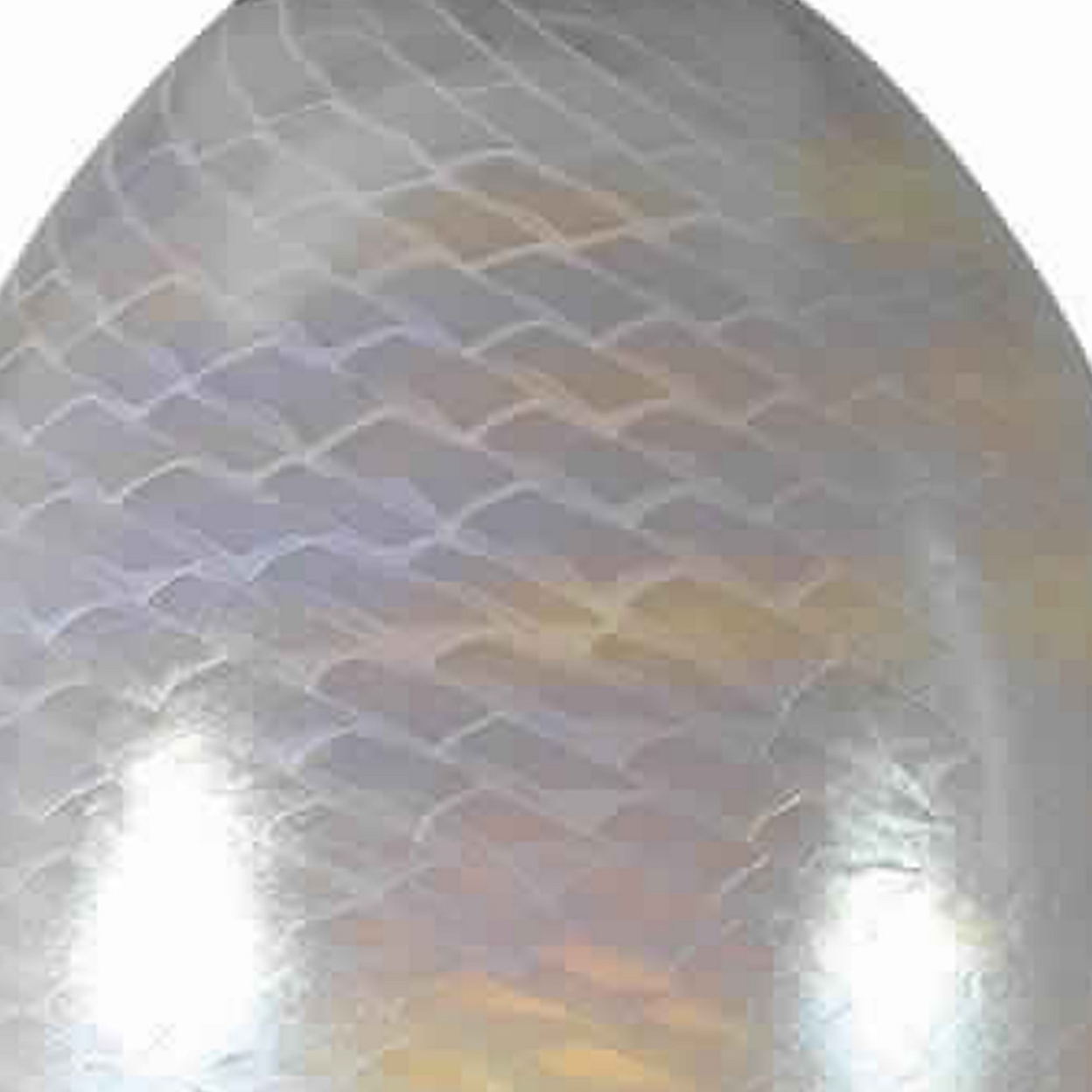 Iridescent Glass Shade Pendant Lighting,Set Of 4, White And Silver- Saltoro Sherpi