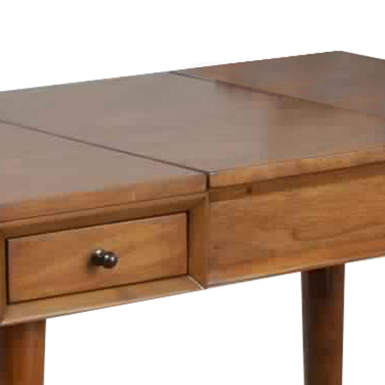 2 Drawer Vanity Desk With Flip Top Mirror And Storage Compartment, Brown- Saltoro Sherpi