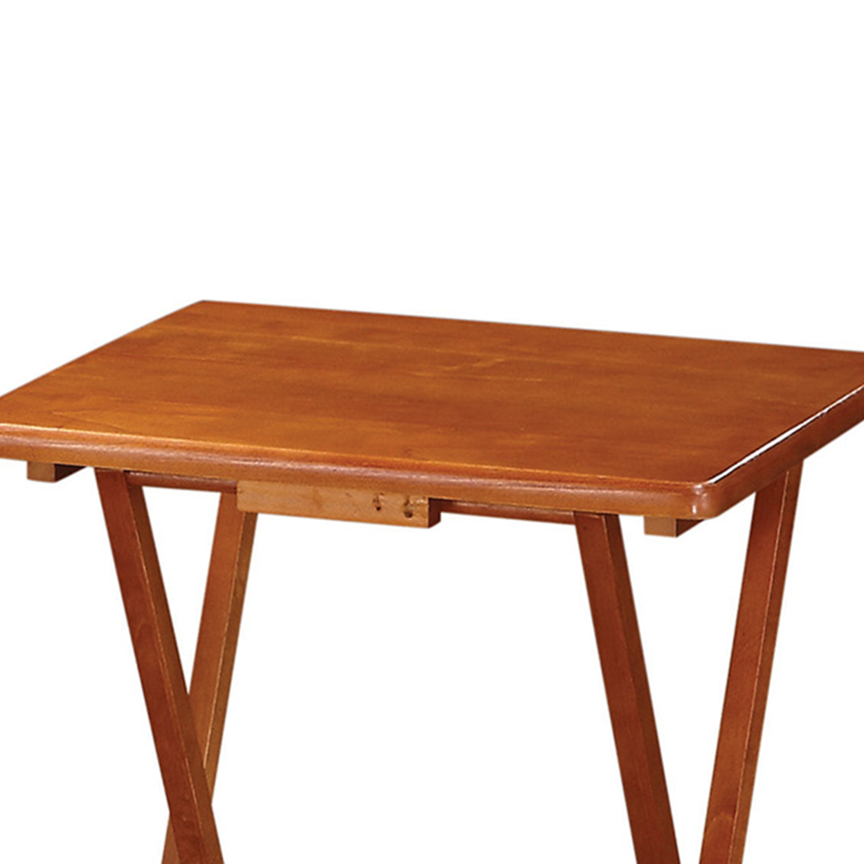 Charming 5 Piece Golden Brown Tray Table Set- Saltoro Sherpi