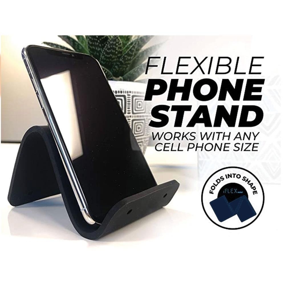 IFLEX Mini Flexible Cell Phone Holder Dark Blue 2-Pack Universal Hands-Free