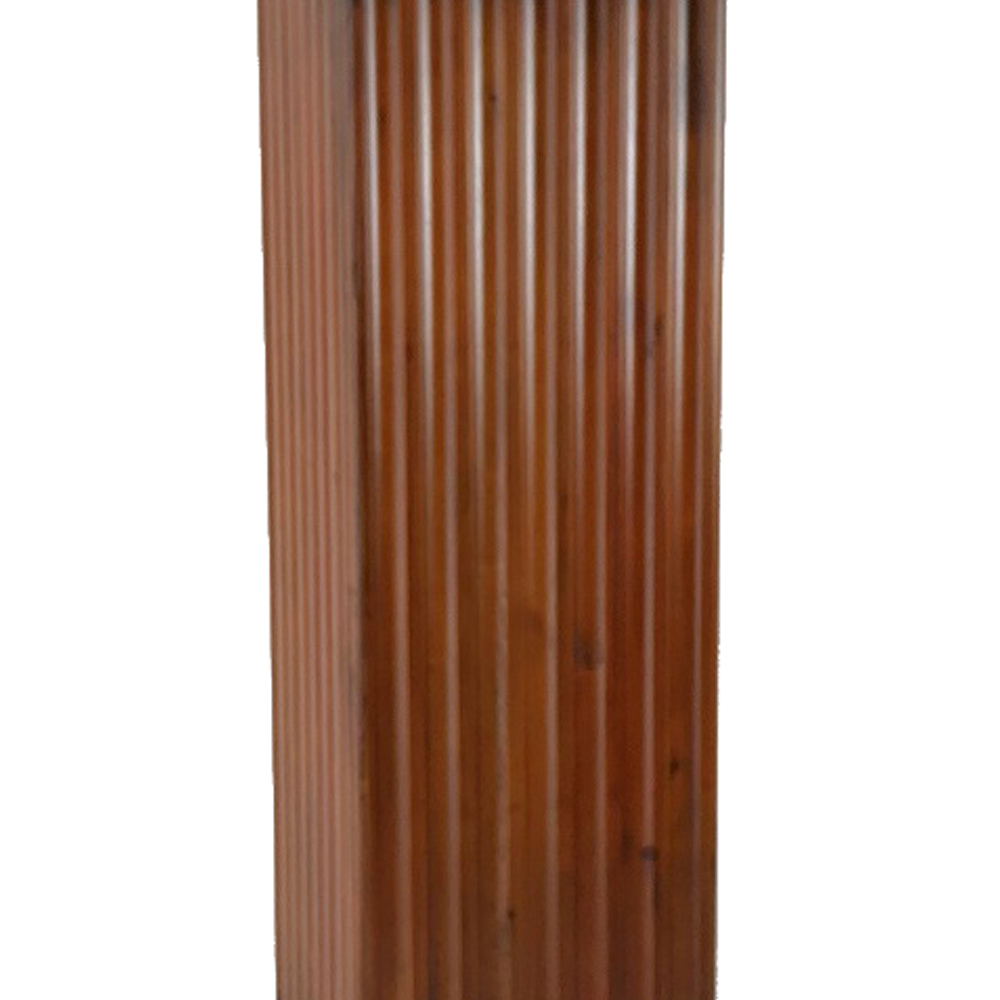 Transitional Molded Wooden Frame Pedestal Stand, Brown- Saltoro Sherpi