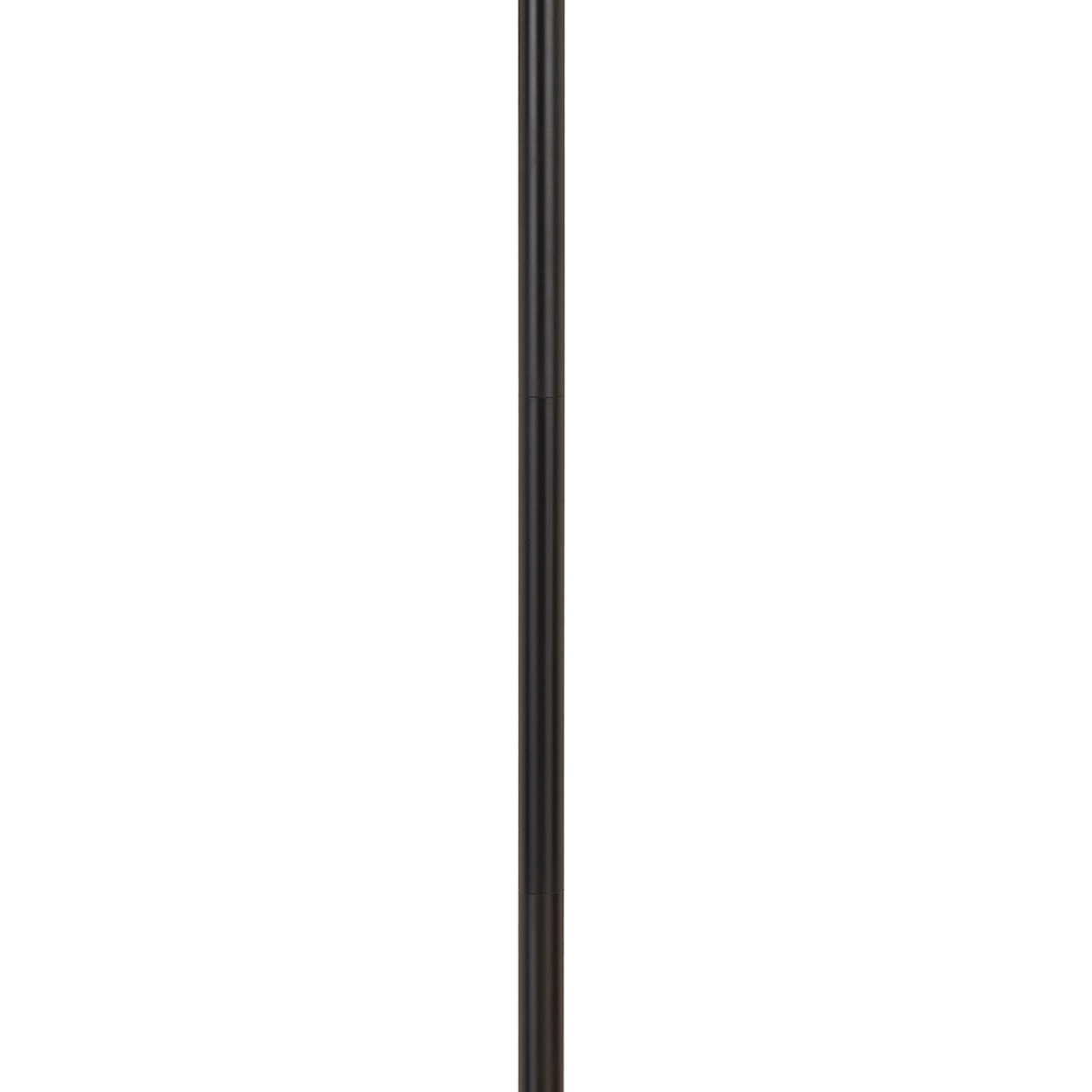 Polyresin Floor Lamp With Glass Shade And Pull Chain Switch, Black- Saltoro Sherpi
