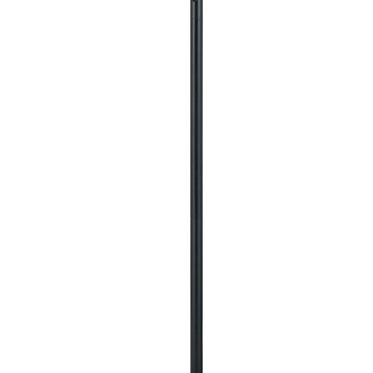 80 Watt Metal Floor Lamp With Dual Gooseneck And Uno Style Shades, Black- Saltoro Sherpi