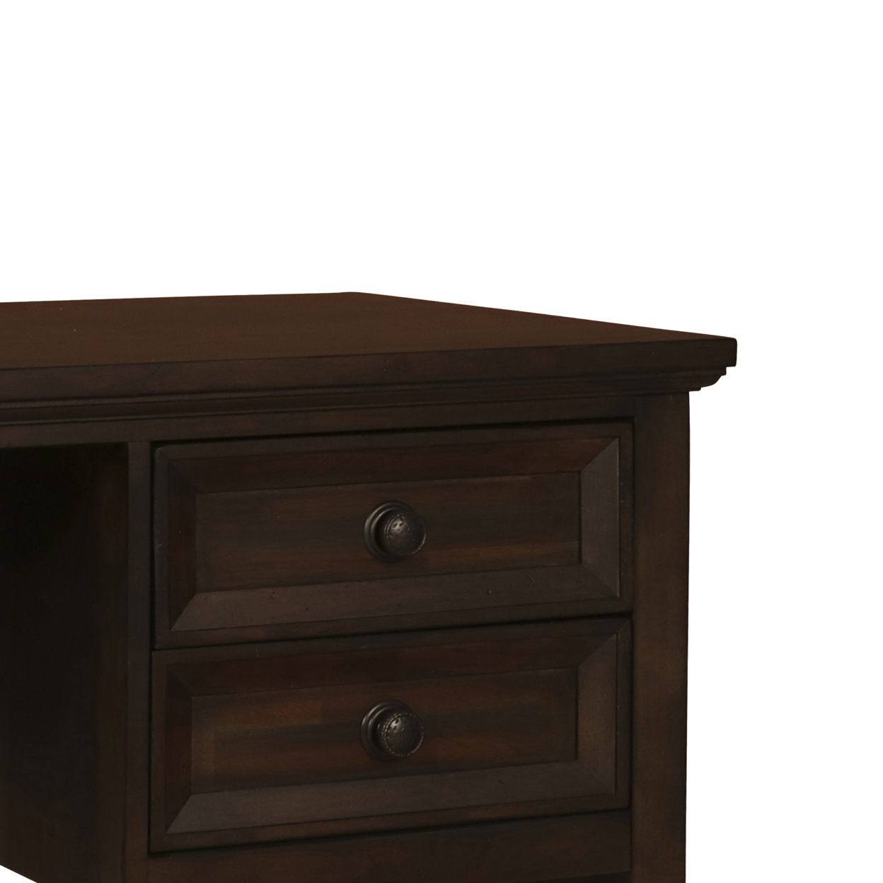 Wooden Writing Desk With 2 Spacious Storage Drawers, Brown- Saltoro Sherpi