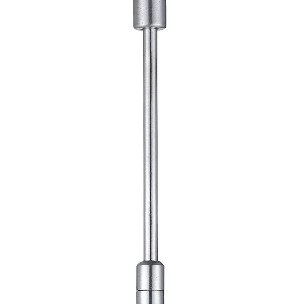 Flared Torch Design Rotational Track Light Head With 6 Inch Stem, Silver- Saltoro Sherpi
