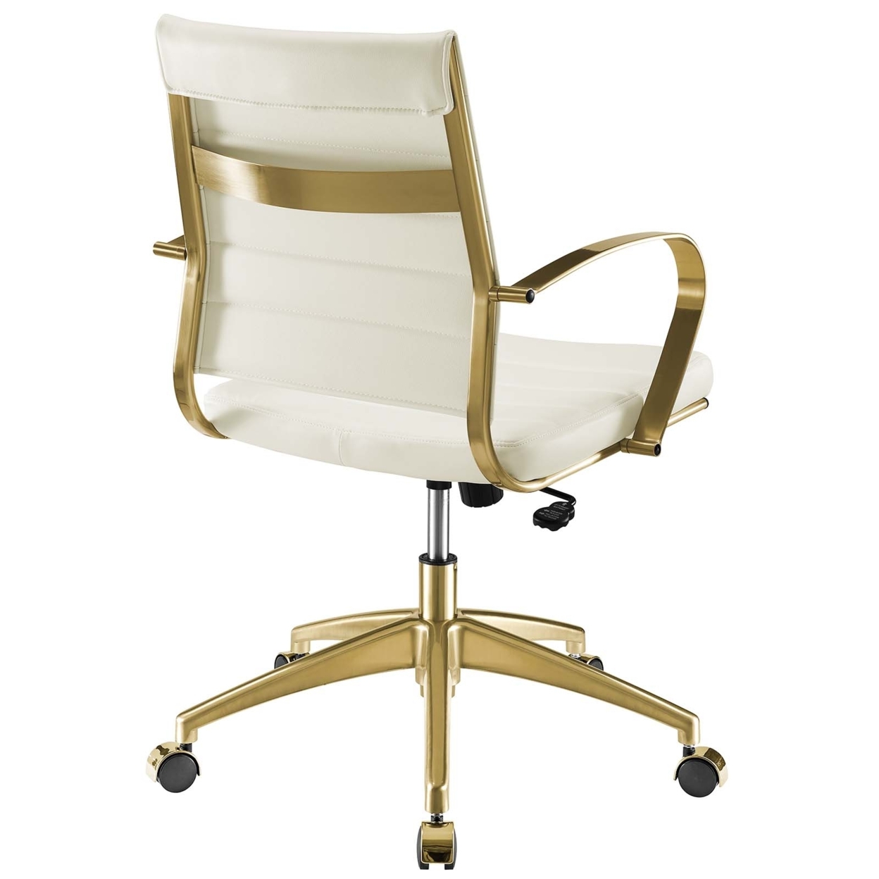 Jive Gold Stainless Steel Midback Office Chair,Gold White
