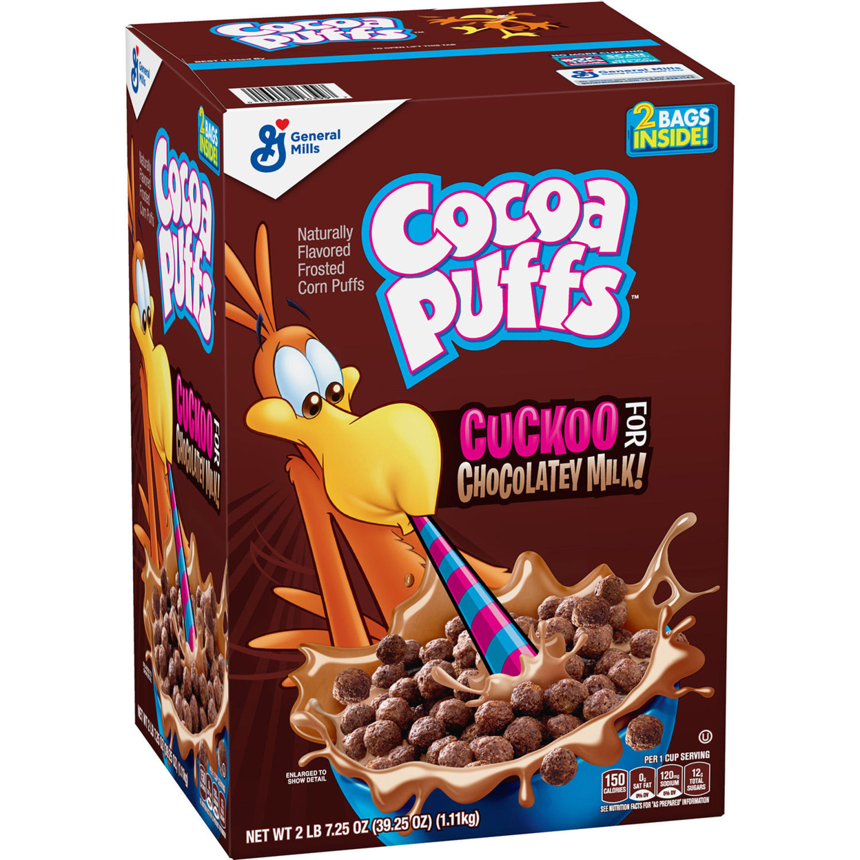Cocoa Puffs, Chocolate Cereal, 39.25 Ounce