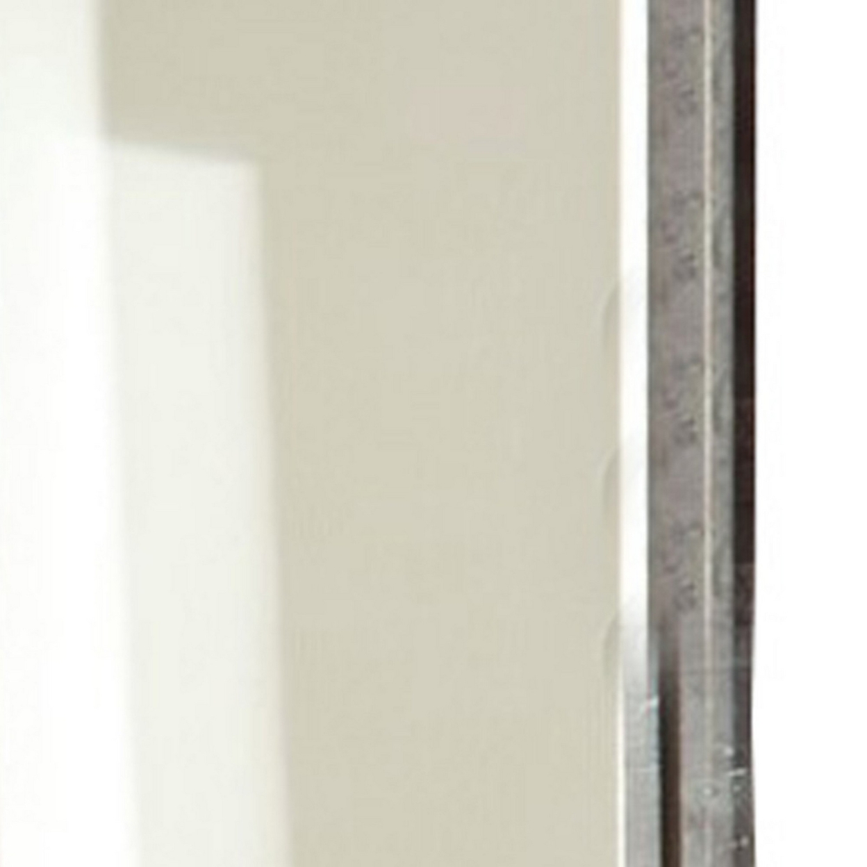 Industrial Style Wooden Dresser Mirror With Nail Accents, Gunmetal Brown- Saltoro Sherpi