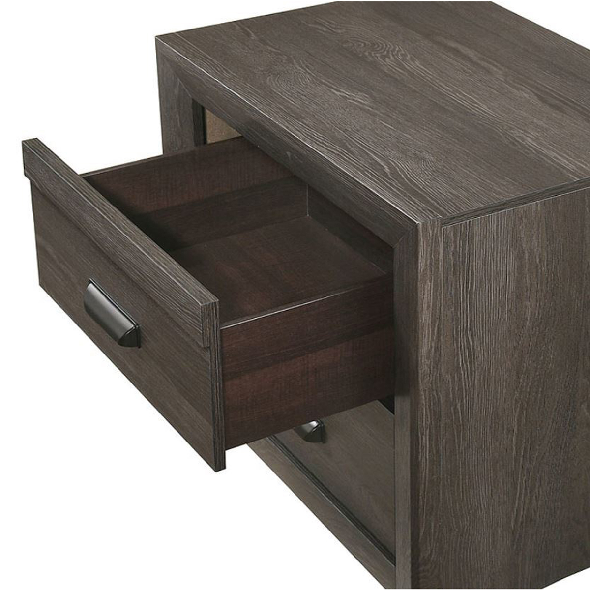 Wooden Nightstand With 2 Spacious Storage Drawers, Brown- Saltoro Sherpi