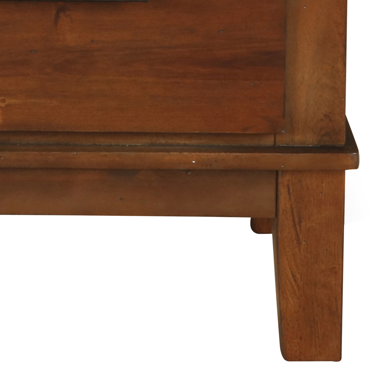 Wooden Nightstand With Chamfered Legs And 2 Spacious Drawers, Brown- Saltoro Sherpi