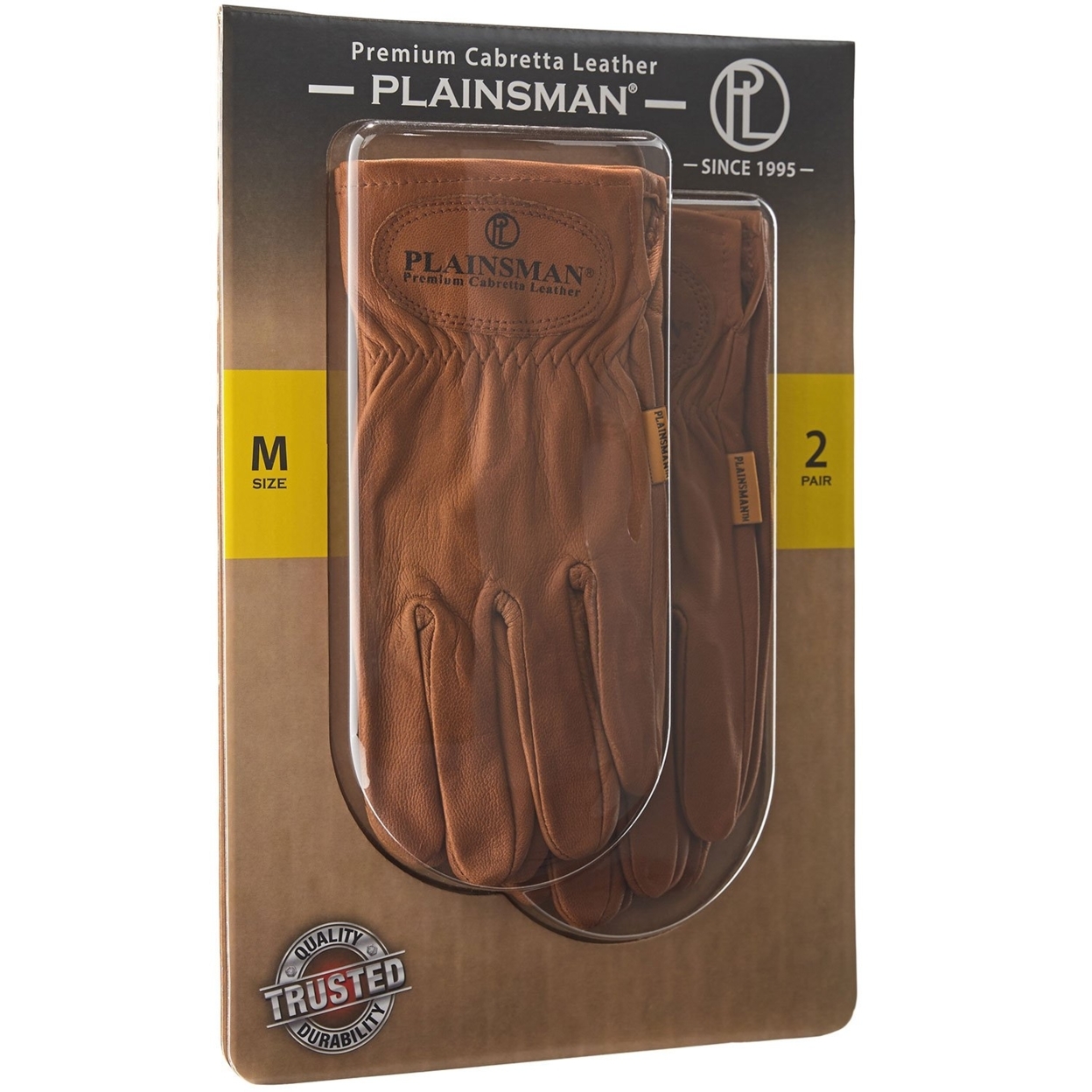 Plainsman Premium Cabretta Leather Gloves (2 Pair, Medium)