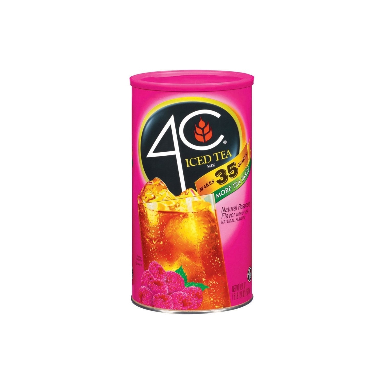 4C Raspberry Iced Tea Mix - Makes 35 Qt.