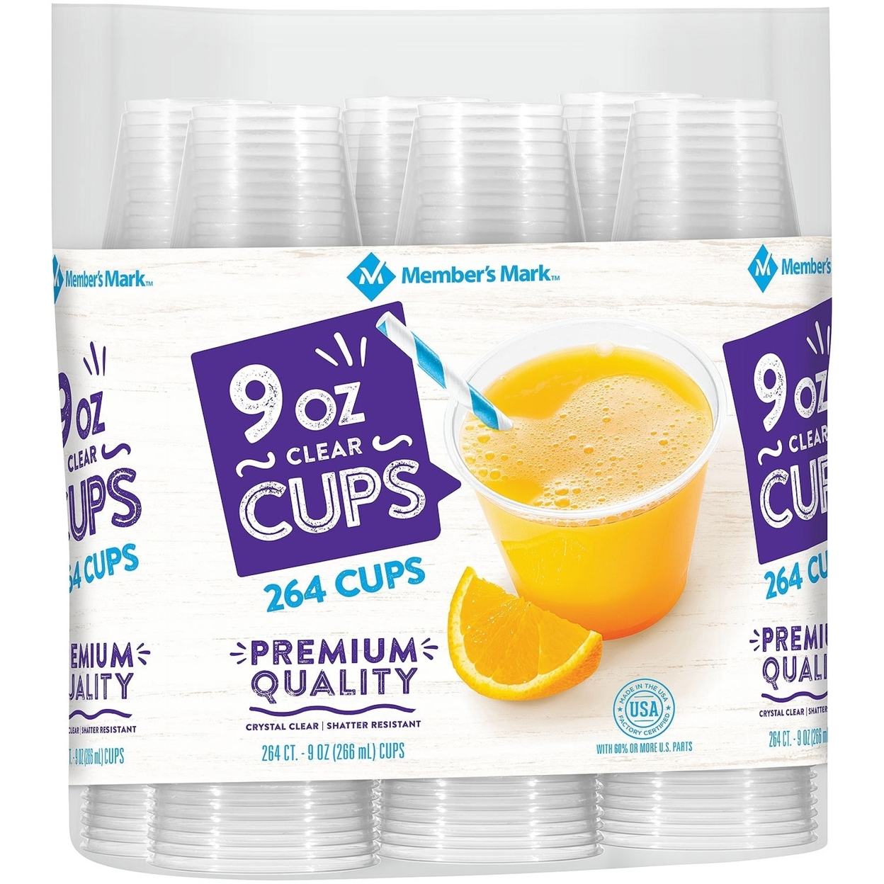 Member's Mark Clear Plastic Cups (9 Ounce, 264 Count)