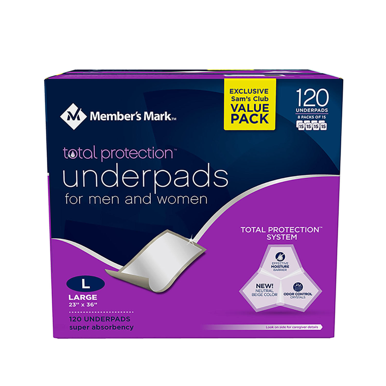 Member's Mark Underpads, 23 X 36 (120 Count)