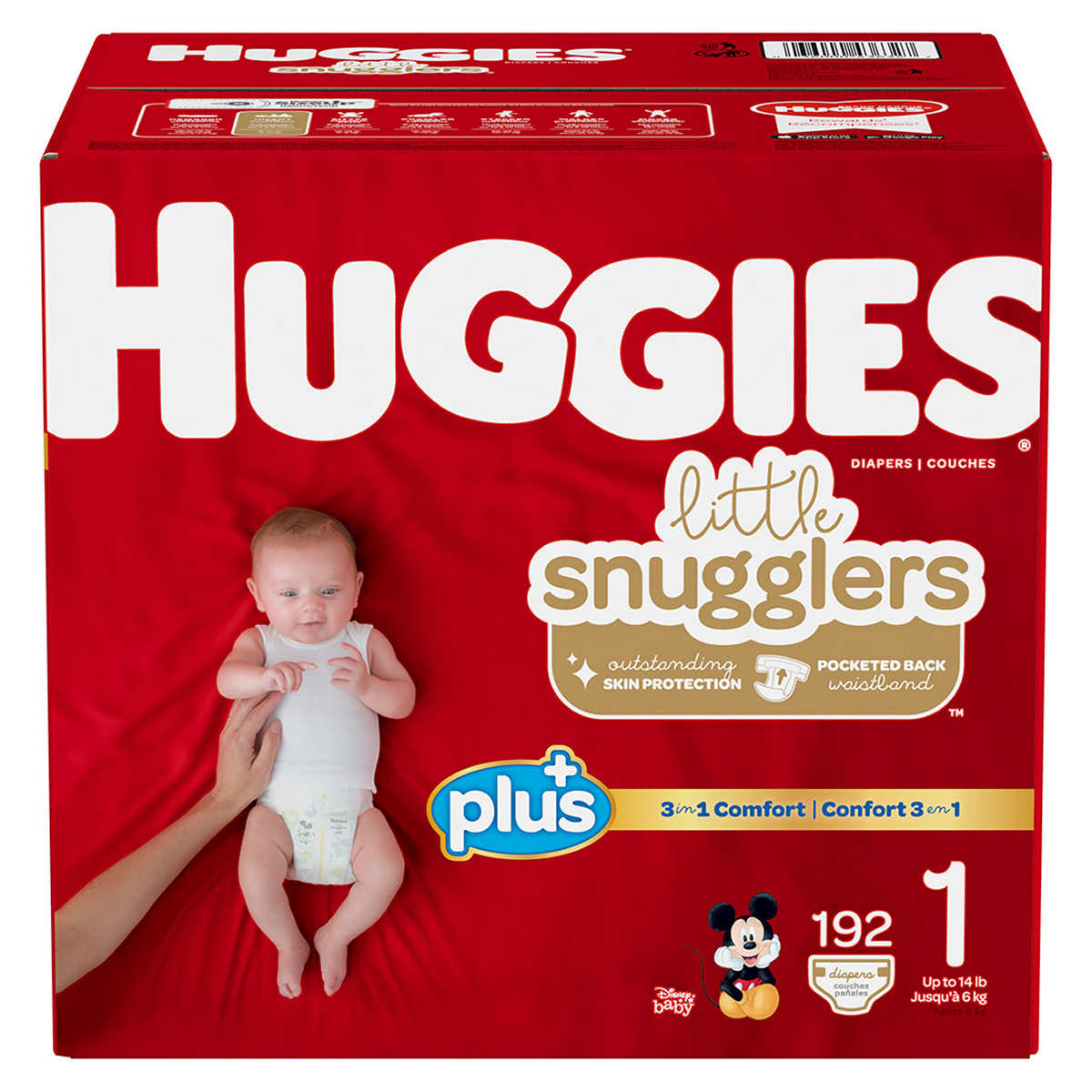 Huggies Plus Diapers Size 1, 192 Count