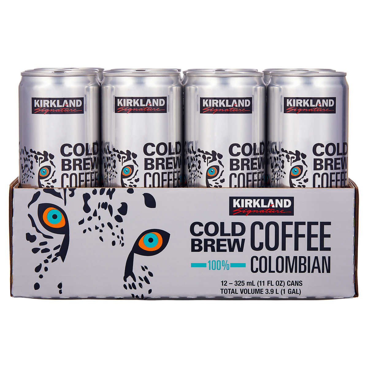 Kirkland Signature Colombian Cold Brew Coffee, 12-count, 11 Oz Cans