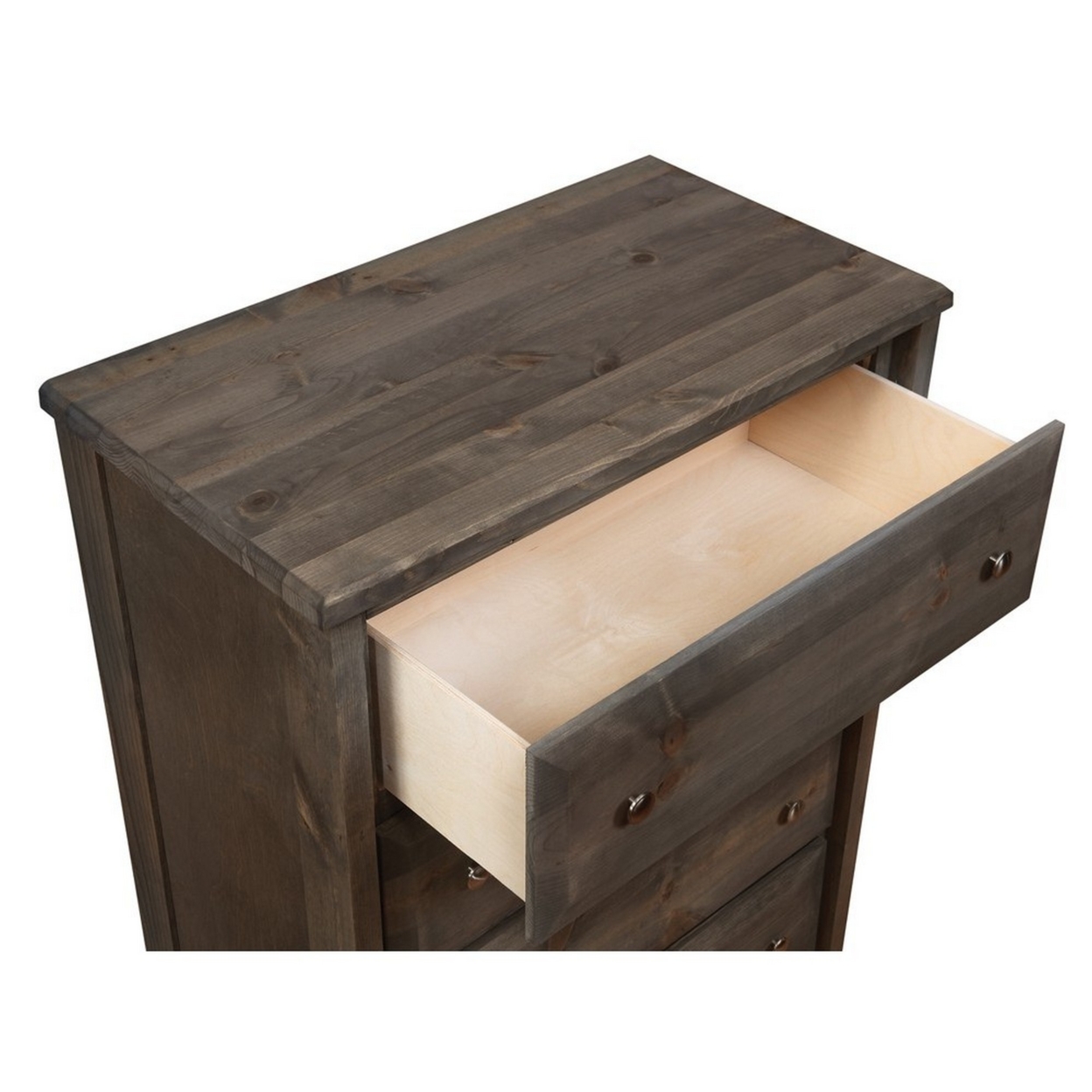 Transitional Style Wooden Chest With 4 Drawer Setup And Tapered Legs, Brown- Saltoro Sherpi