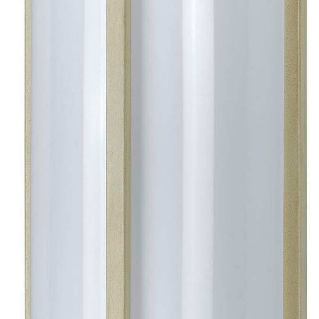 Cylindrical Shaped Metal PLC Wall Lamp With 3D Design Trim,Set Of 4, White- Saltoro Sherpi