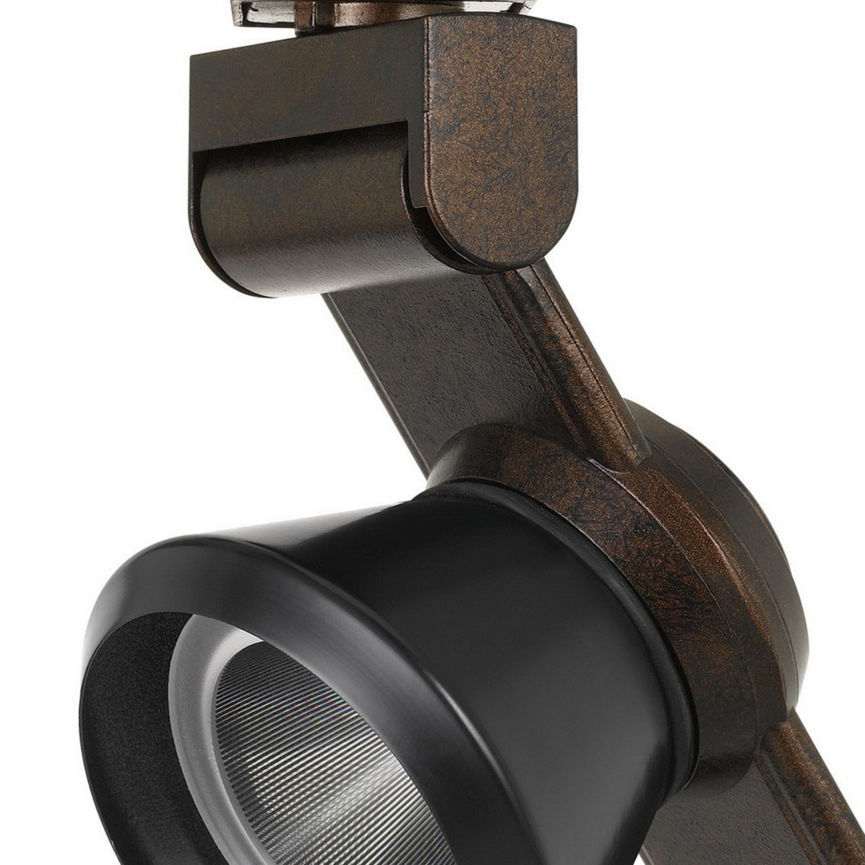 12W Integrated LED Metal Track Fixture With Cone Head, Bronze And Black- Saltoro Sherpi