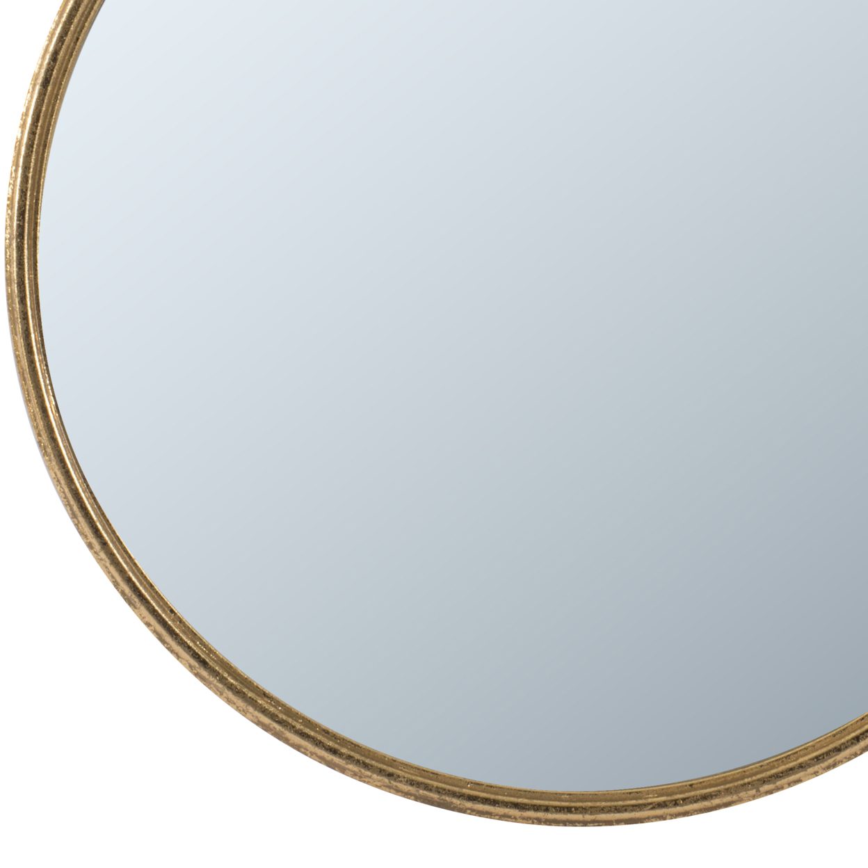 Oval Shape Metal Frame Wall Mirror, Small, Gold- Saltoro Sherpi