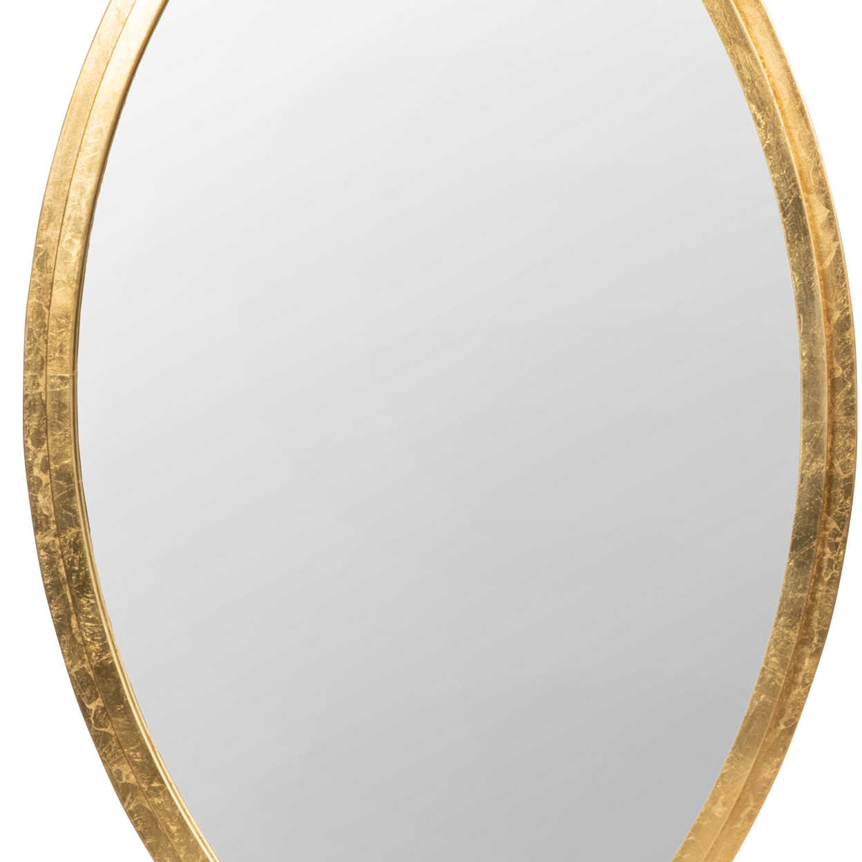 Oval Shape Metal Frame Wall Mirror, Gold- Saltoro Sherpi