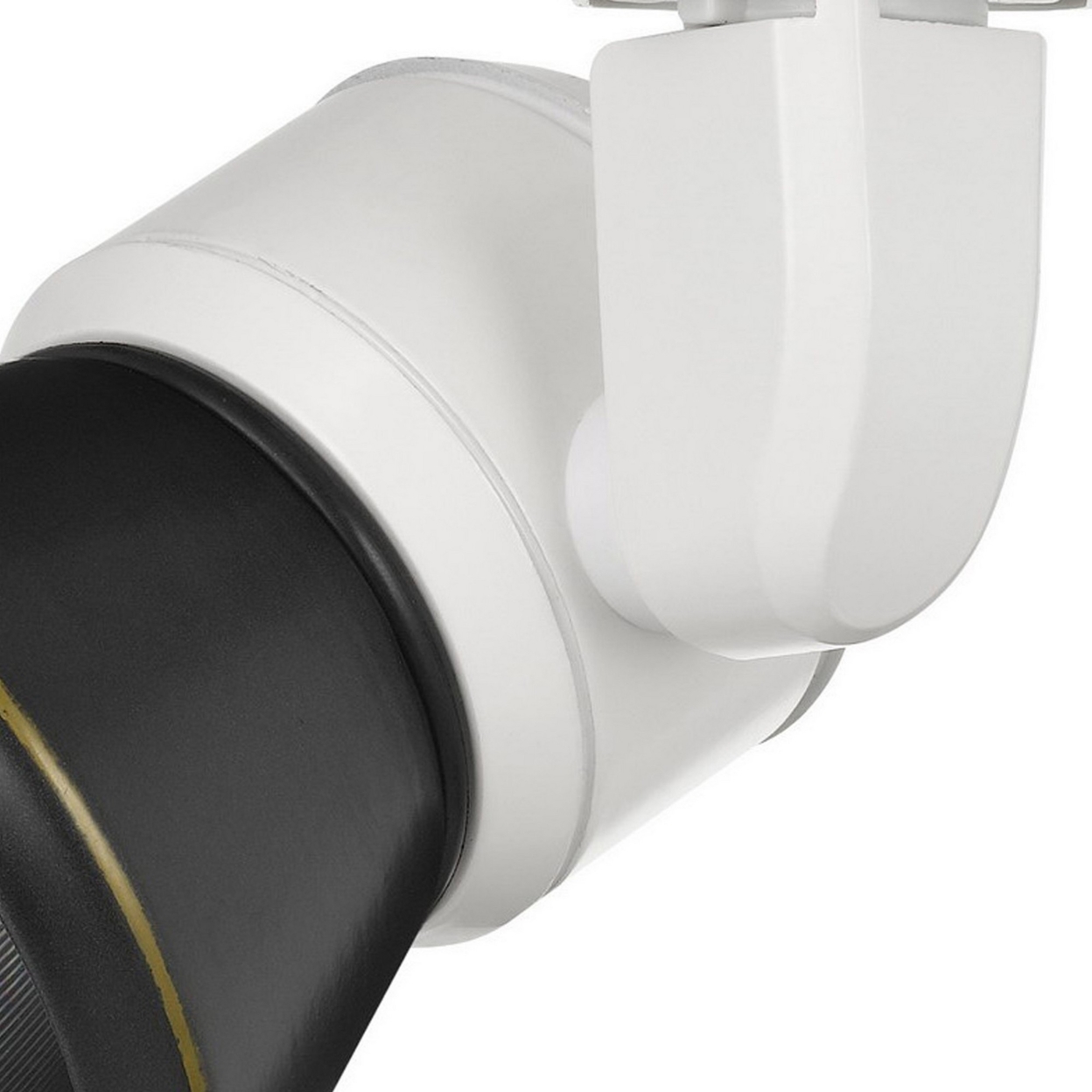 10W Integrated Cone Head LED Metal Track Fixture, White And Black- Saltoro Sherpi