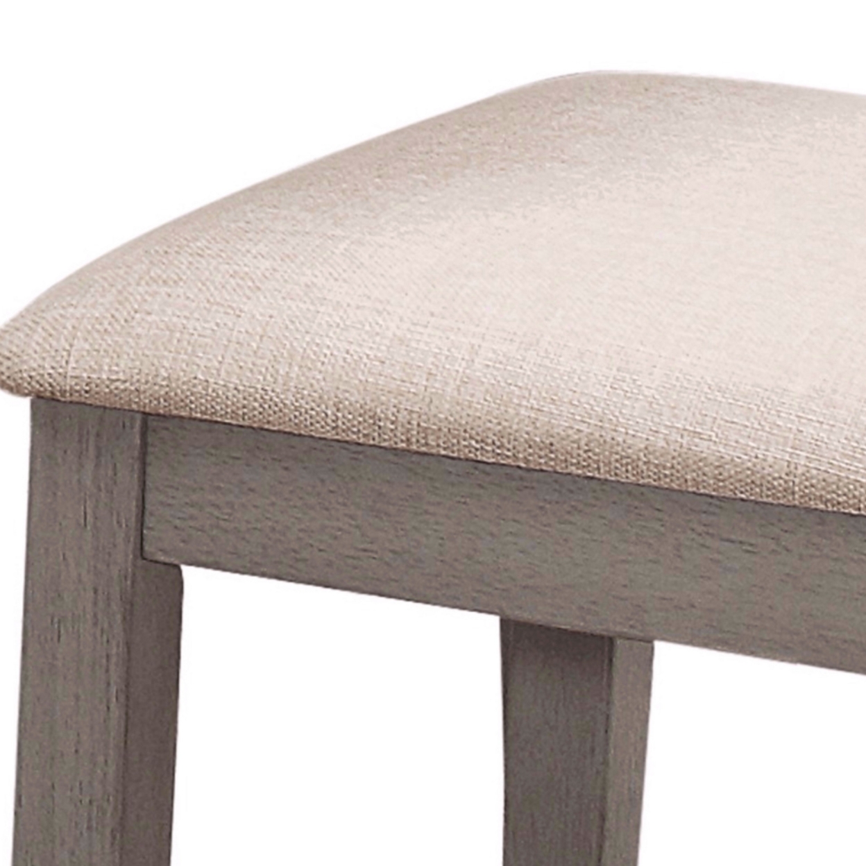 Wooden Side Chair With Slatted Design Backrest, Set Of 2, Gray- Saltoro Sherpi