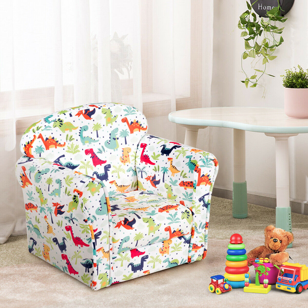 Toddler Children Single Sofa Armrest Chair Furniture Cute Gift For Kids