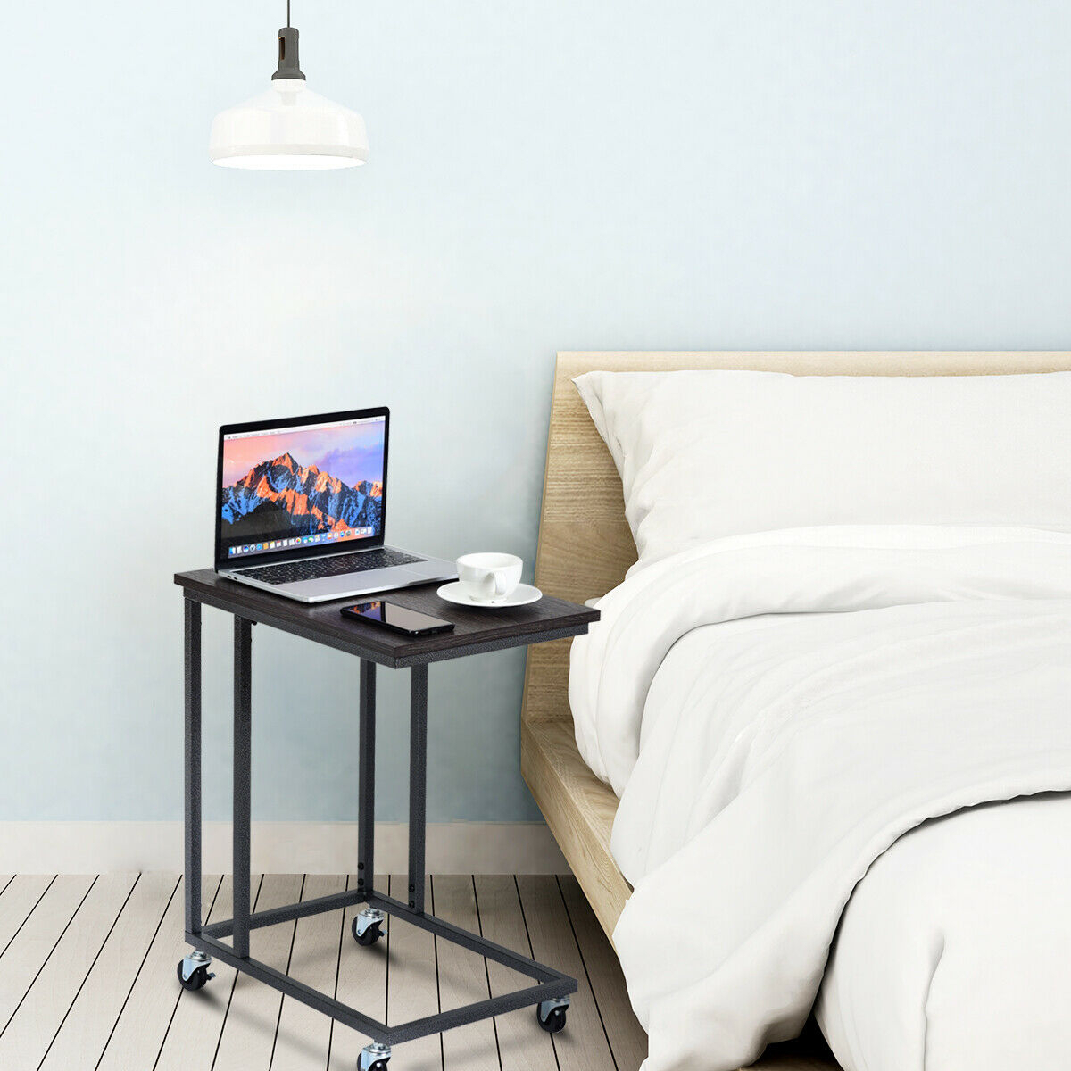 Laptop Holder Sofa Side End MobileTable Multiple Stand Desk Notebook Beside Grey