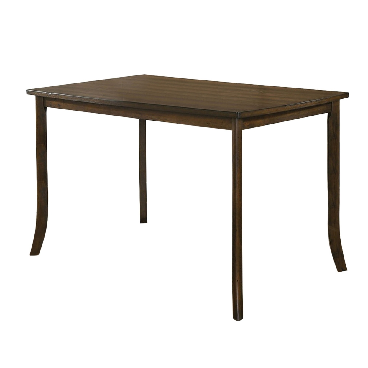 Rectangular Wooden Top Counter Height Table With Saber Legs, Brown- Saltoro Sherpi