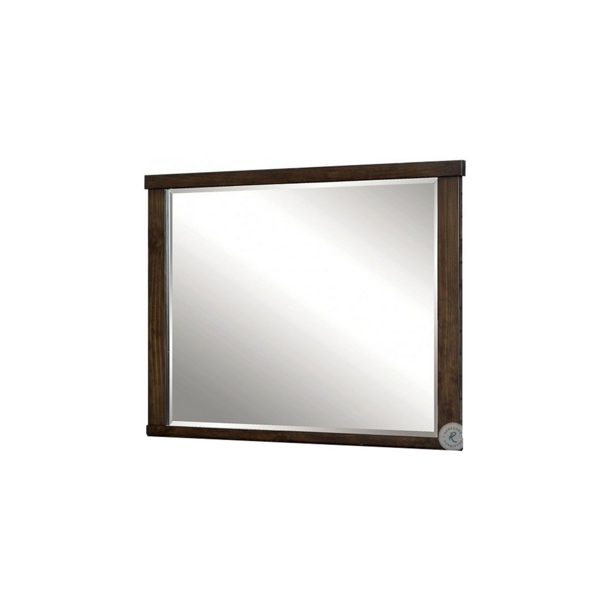 Rectangular Wooden Frame Mirror With Mounting Hardware, Walnut Brown- Saltoro Sherpi