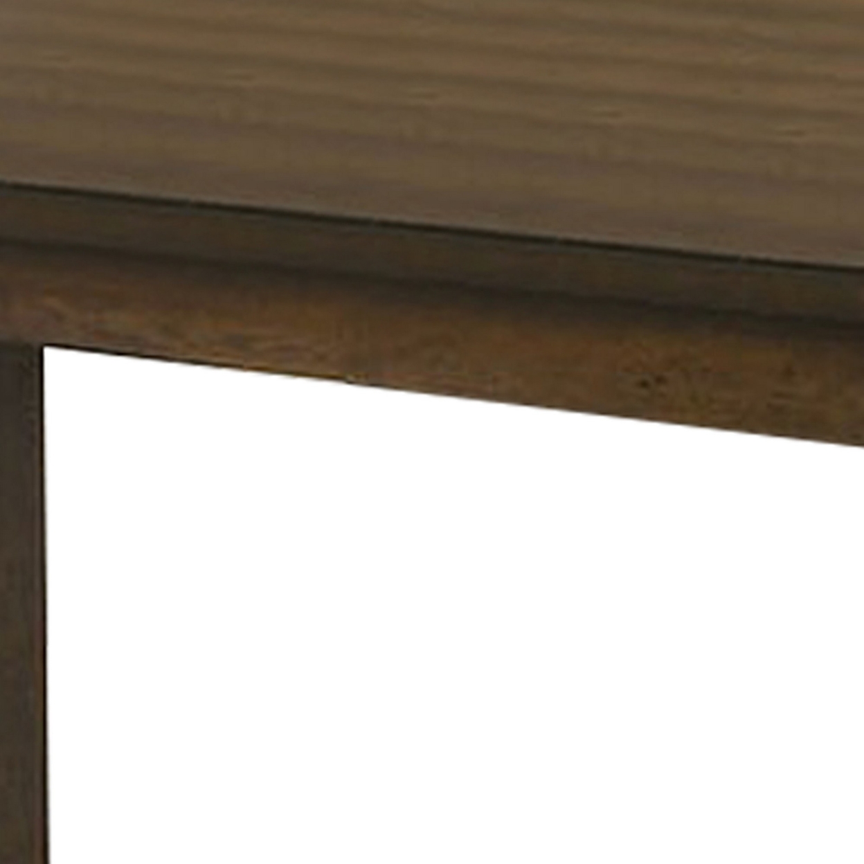 Rectangular Wooden Top Counter Height Table With Saber Legs, Brown- Saltoro Sherpi