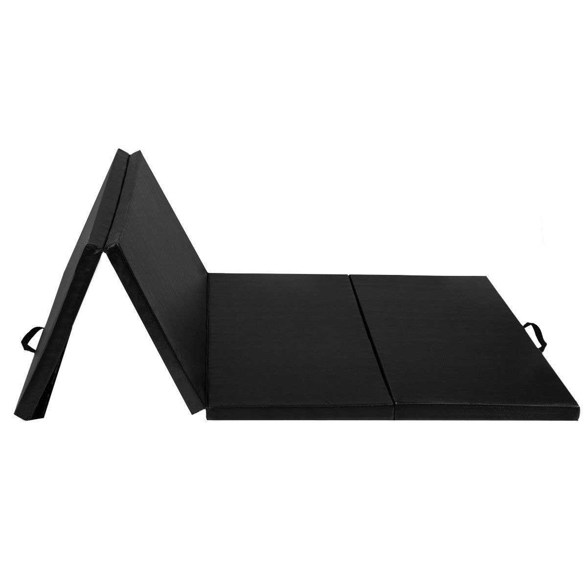 Black 4'x10'x2'' Folding Panel Gym Fitness Exercise Gymnastics Mat