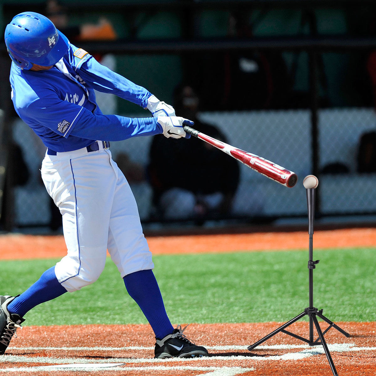 Baseball Softball Batting Tee Tripod Training Height Adjustable 28'' - 44''