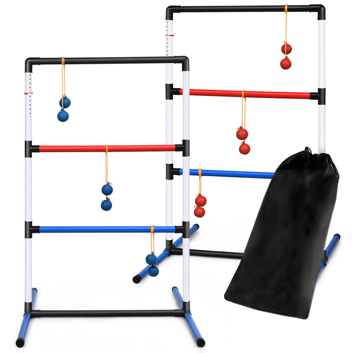 Ladder Ball Toss Game Set Indoor Outdoor W/6 Bolas Score Tracker Carrying Bag