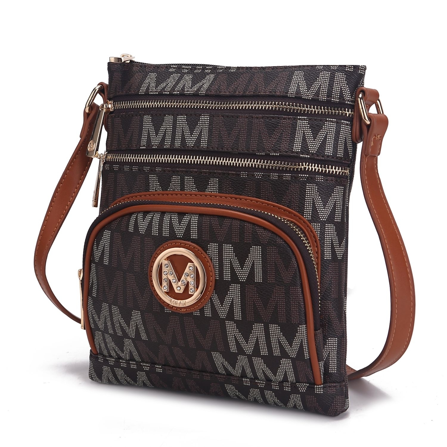MKF Collection By Mia K. Brie M Signature Crossbody Handbag - Brown